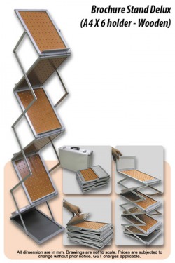 deluxe wooden brochure stand
