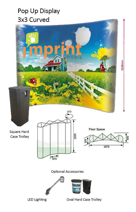 Pop Up Display 3x3 Curved