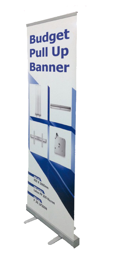 budget pull up banner